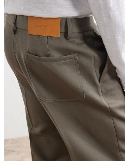 Second Layer Natural Zooty Straight-Leg Wool-Twill Suit Trousers for men