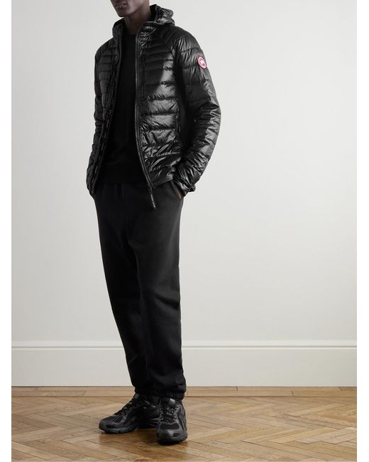 Canada Goose Black Hybridge Lite Slim-fit Quilted Shell Hooded Down Jacket for men