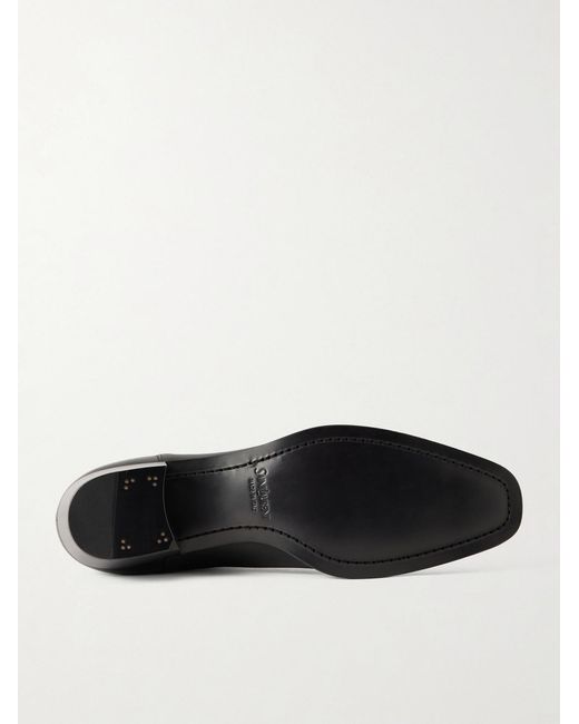Saint Laurent Black Stanton Leather Chelsea Boots for men