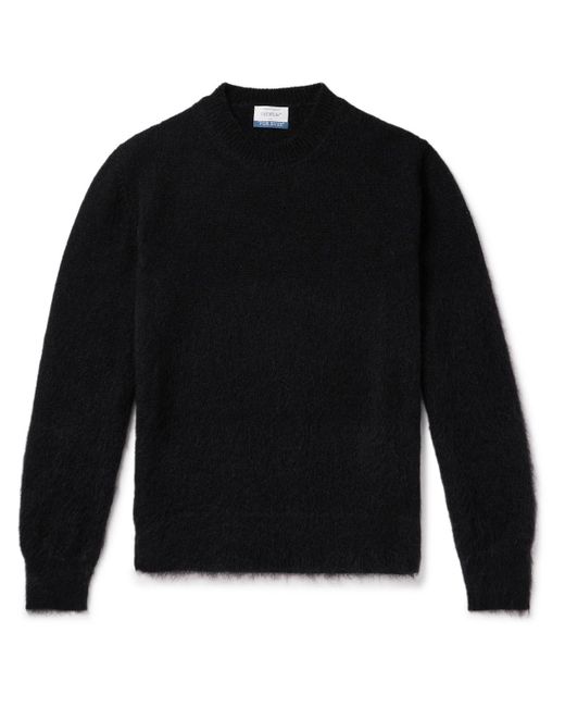 Off-White c/o Virgil Abloh Black Jacquard-knit Mohair-blend Sweater for men