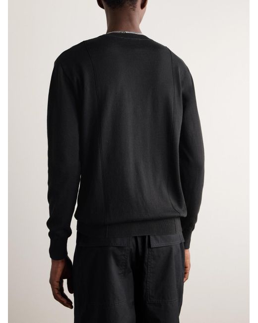 Jil Sander Black Cotton Sweater for men