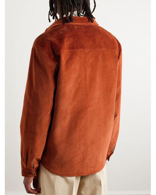 De Bonne Facture Brown Cotton-corduroy Overshirt for men