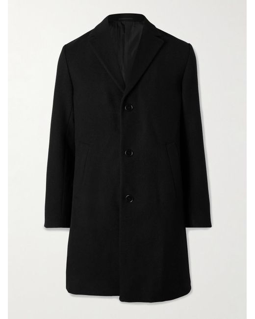 NN07 Black Austin 8225 Virgin Wool-Blend Coat for men