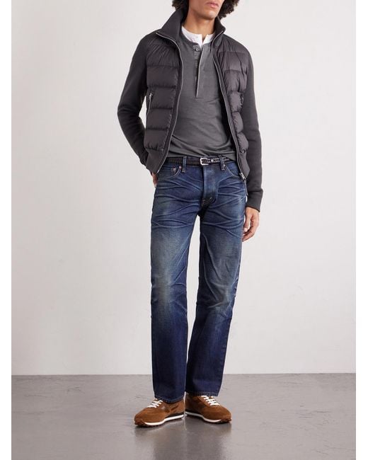 Tom Ford Gray Slim-Fit Cashmere, Wool And Silk-Blend Sweatshirt for men