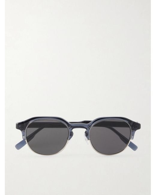 Dior Blue Dioribbon R1I Geometric Acetate Sunglasses for men