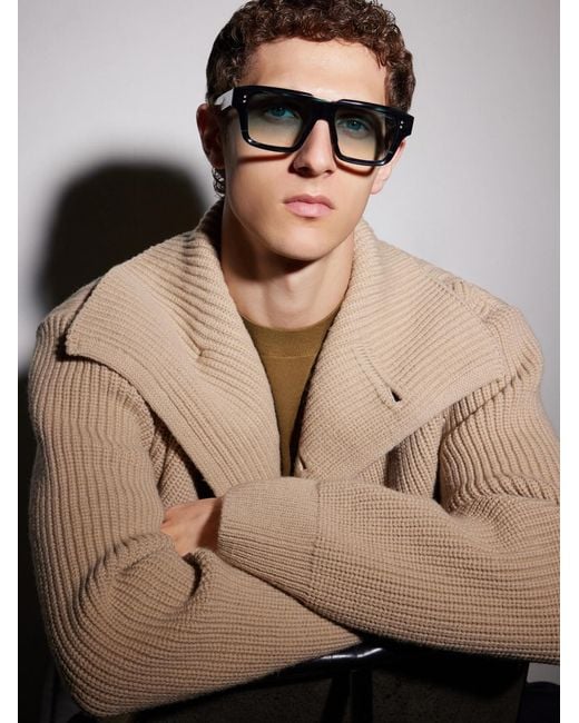 Dita Eyewear Blue Eliux Square-Frame Acetate Sunglasses for men