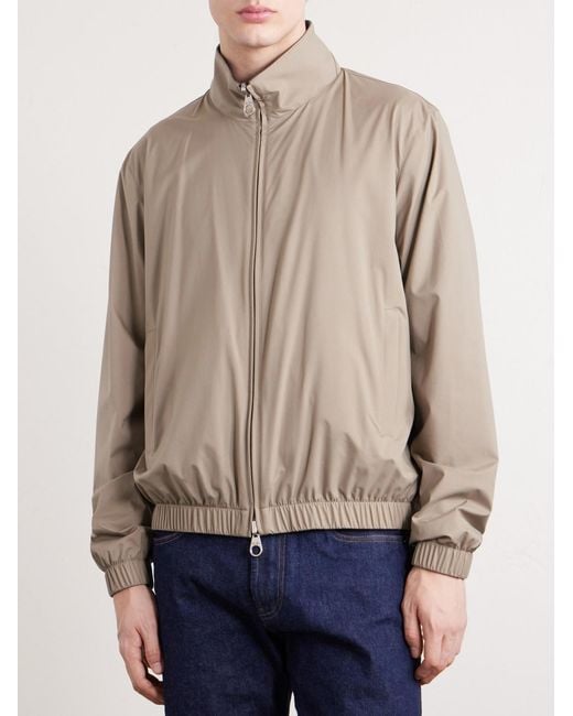 Loro Piana Brown Reversible Windmate Storm System Nylon And Cashmere Blouson Jacket for men