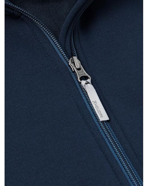 houdini Blue Jersey Hooded Ski Jacket for men