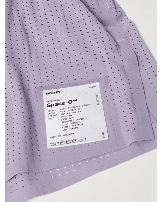 Satisfy Purple 2.5&Quot; Straight-Leg Logo-AppliquÉD Space‑O&Trade;Jersey Shorts for men