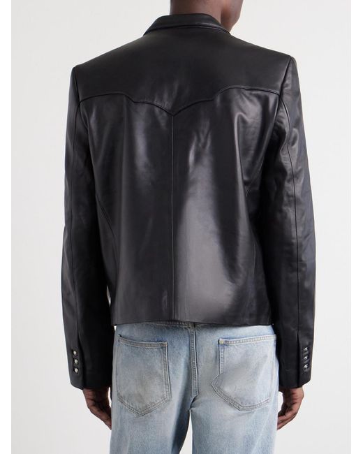 Enfants Riches Deprimes Black Western Perfect Leather Blazer for men