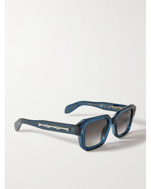 Cutler & Gross Blue The Great Frog Square-frame Acetate And Silver-tone Sunglasses for men