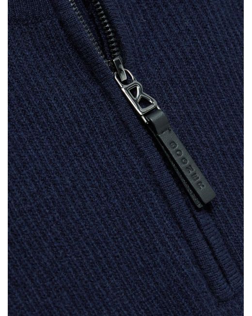 Bogner Blue Derek-1 Virgin Wool And Cashmere-blend Half-zip Ski Midlayer for men