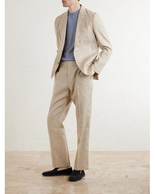 Paul Smith Natural Linen And Wool-Blend Twill Suit Jacket for men