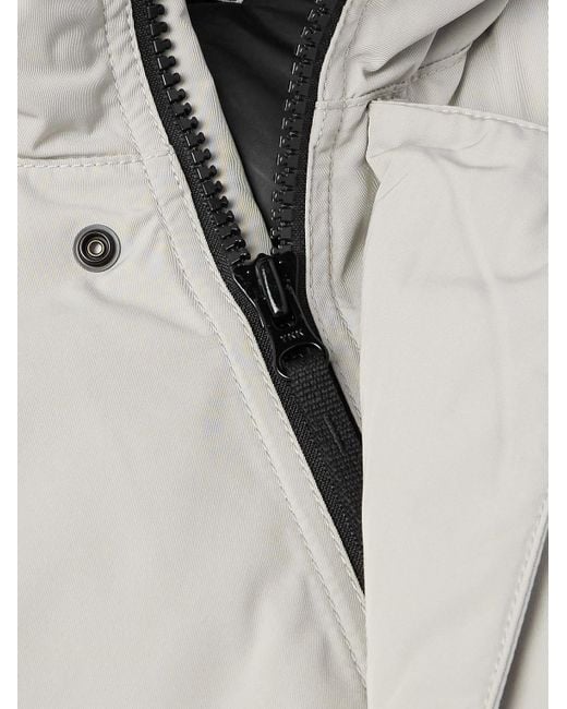 Stone Island Daunenparka aus "Micro Twill"-Material mit Kapuze und Logodetail in Gray für Herren