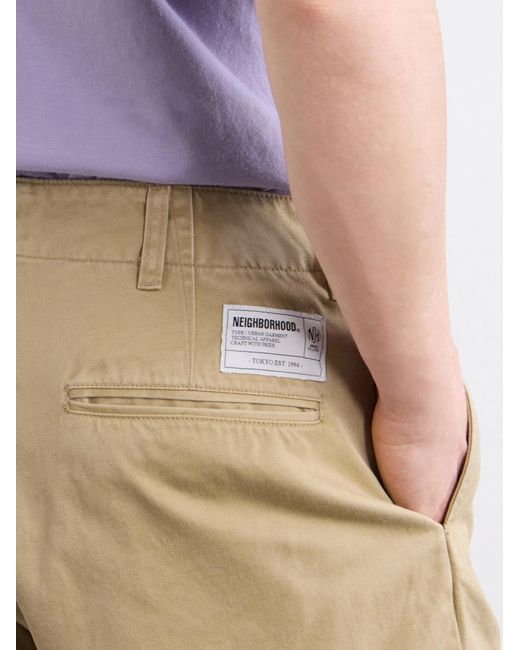 Neighborhood Natural Straight-Leg Cotton Chino Shorts for men