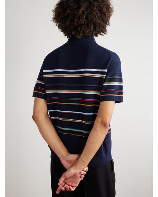 Paul Smith Gestreiftes Hemd aus Baumwolle in Blue für Herren