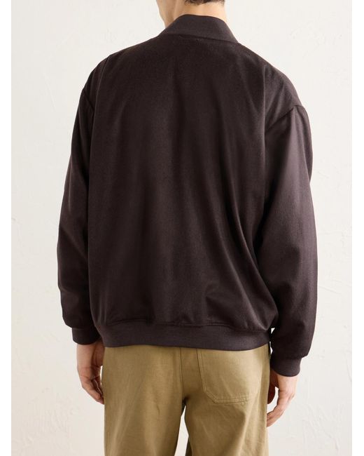Barena Brown Cashmere Bomber Jacket for men