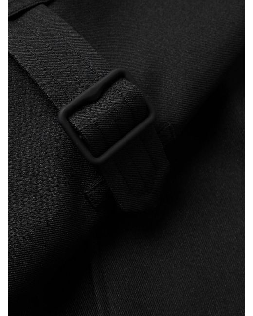 Burberry Doppelreihiger Trenchcoat aus einer Seidenmischung mit Gürtel in Black für Herren