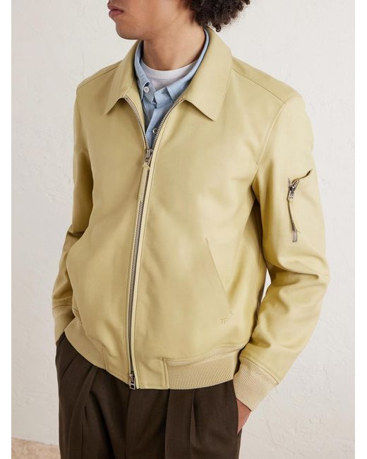 Tom Ford Natural Leather Blouson Jacket for men