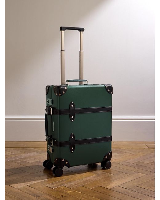 Globe-Trotter Green No Time To Die Leather-trimmed Vulcanised Fibreboard Carry-on Suitcase for men