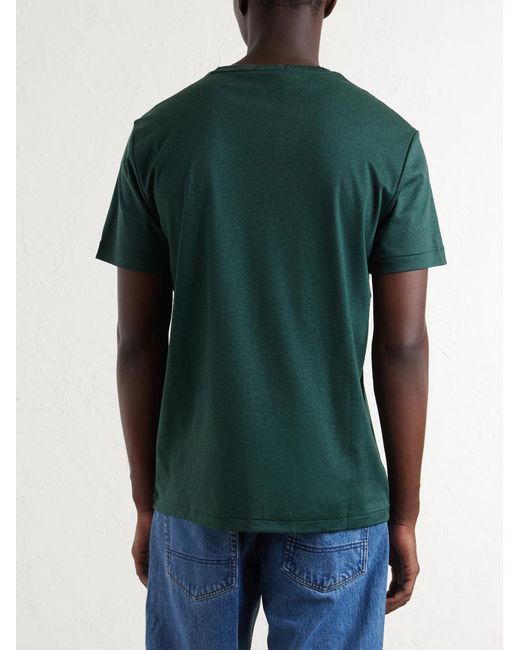 Polo Ralph Lauren Green Logo-embroidered Cotton-jersey T-shirt for men