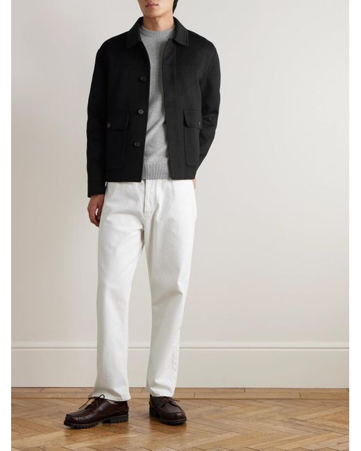 Mr P. Black Double-Faced Cashmere Chore Jacket for men