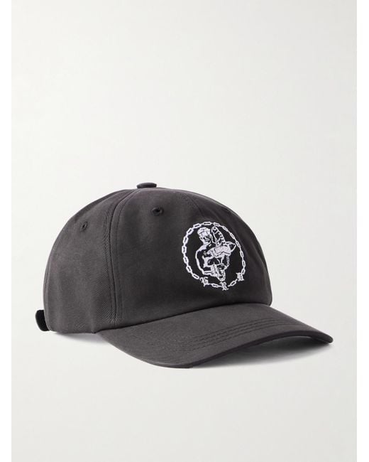 Enfants Riches Deprimes Black Enfants En Chaine Logo-Embroidered Cotton-Twill Baseball Cap for men
