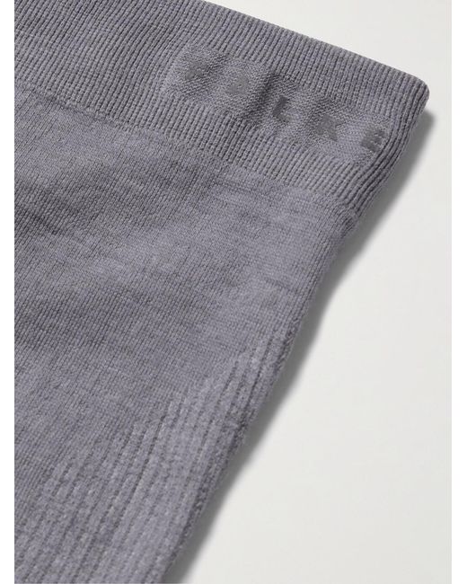 Falke Gray Printed Virgin Wool-Blend Ski Tights for men