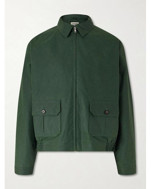 Bode Green Coach Waxed-cotton Blouson Jacket for men