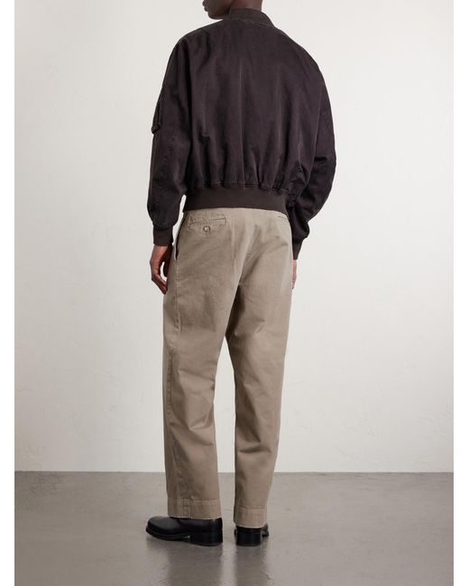 A.PRESSE Black B-15C Cotton And Silk-Blend Bomber Jacket for men