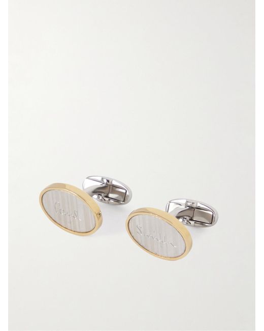 Paul Smith Natural Gold- And Silver-tone Cufflinks for men