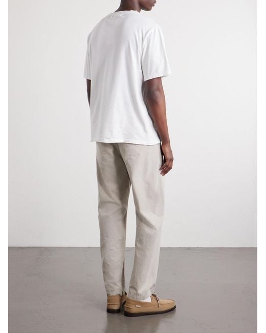 Remi Relief White Frog Printed Cotton-Jersey T-Shirt for men