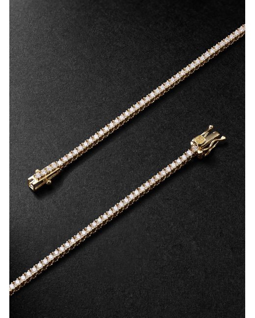 Sydney Evan Black 14-Karat Diamond Tennis Necklace for men