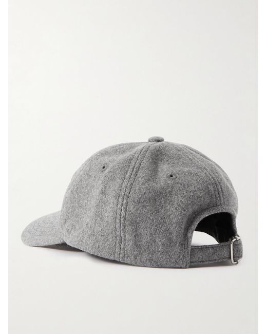A.P.C. Gray Charlie Logo-embroidered Wool-blend Baseball Cap for men