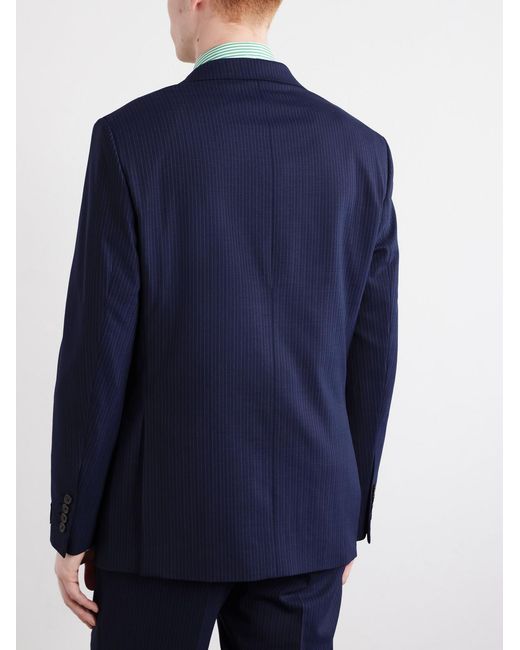Polo Ralph Lauren Blue Pinstriped Wool-blend Suit Jacket for men