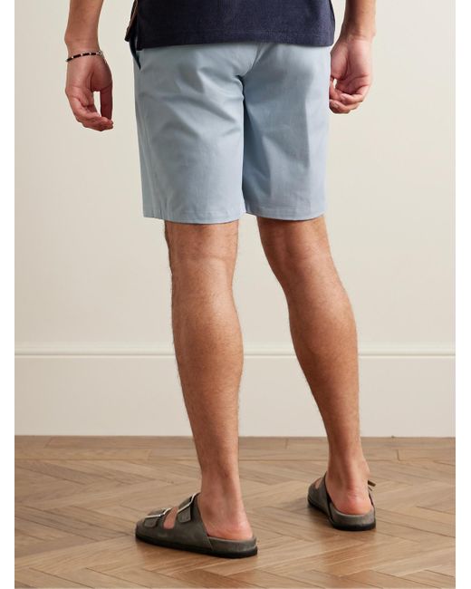 Paul Smith Gerade geschnittene Shorts aus Twill aus einer Biobaumwollmischung in Blue für Herren
