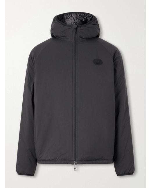 Burberry Black Logo-Appliquéd Shell Hooded Jacket for men