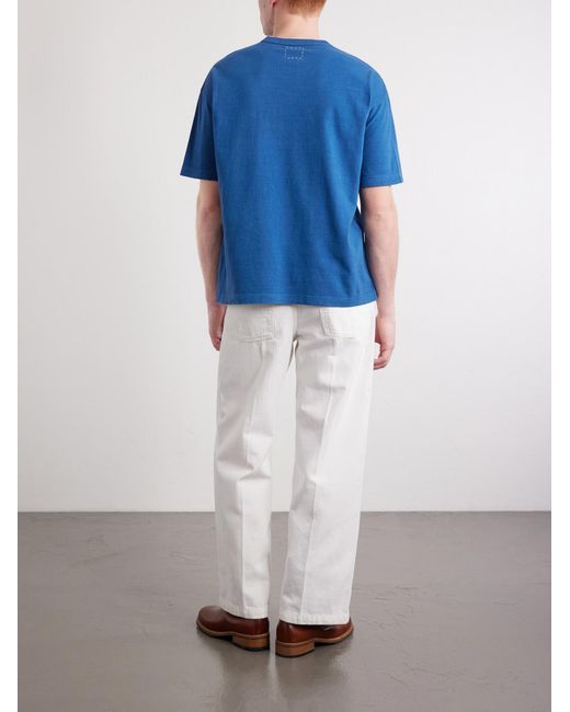 Visvim Blue Jumbo Cotton-jersey T-shirt for men