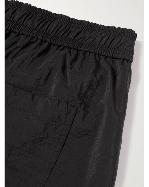 SSAM Black Straight-Leg Silk-Blend Shorts for men