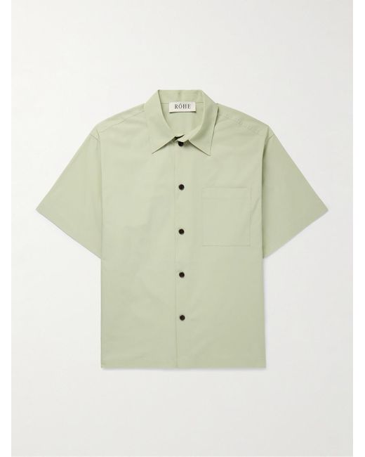 Rohe Green Cotton-poplin Shirt for men