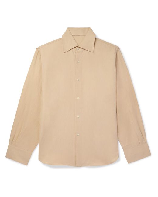 STÒFFA Natural Spread-collar Cotton And Linen-blend Shirt for men