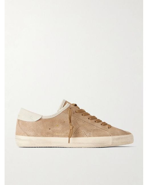 Golden Goose Deluxe Brand Natural Soul Star Leather-Trimmed Suede Sneakers for men