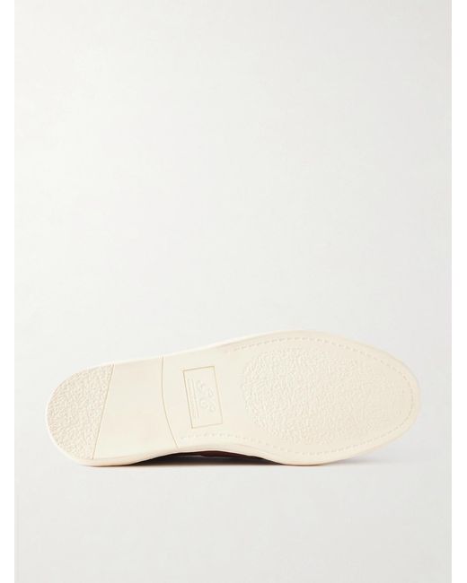 George Cleverley Brown Joey Nubuck Penny Loafers for men