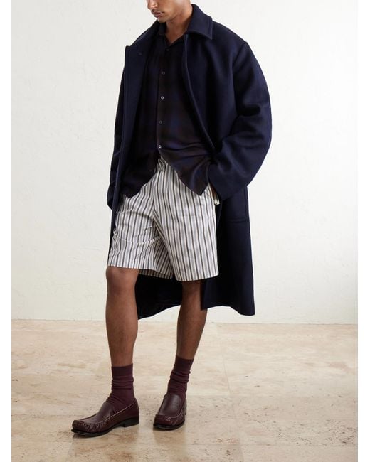 Dries Van Noten Blue Checked Twill Shirt for men