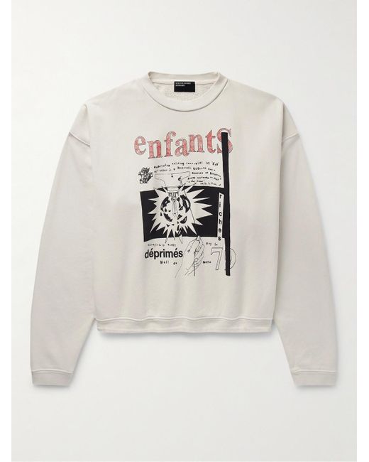 Enfants Riches Deprimes Sweatshirt aus Baumwoll-Jersey mit Logoprint in Natural für Herren