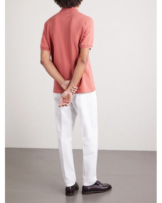 Brunello Cucinelli Pink Slim-fit Cotton-piqué Polo Shirt for men
