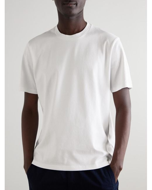 Orlebar Brown White Deckard Cotton-Jersey T-Shirt for men