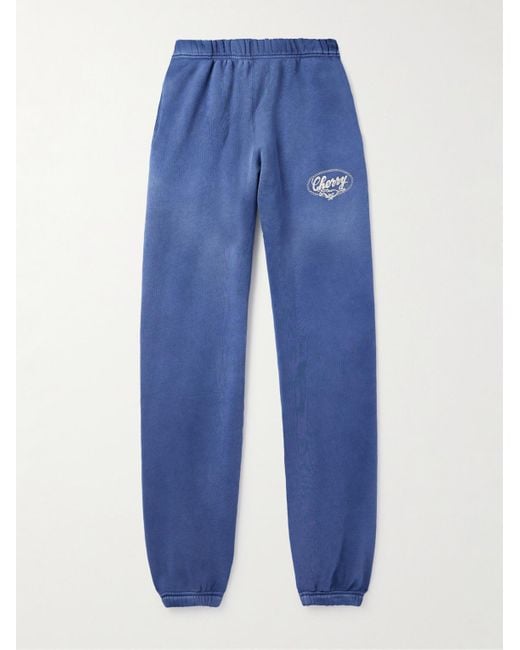 CHERRY LA Horse Power Jogginghose aus Baumwoll-Jersey mit Logostickerei in Blue für Herren