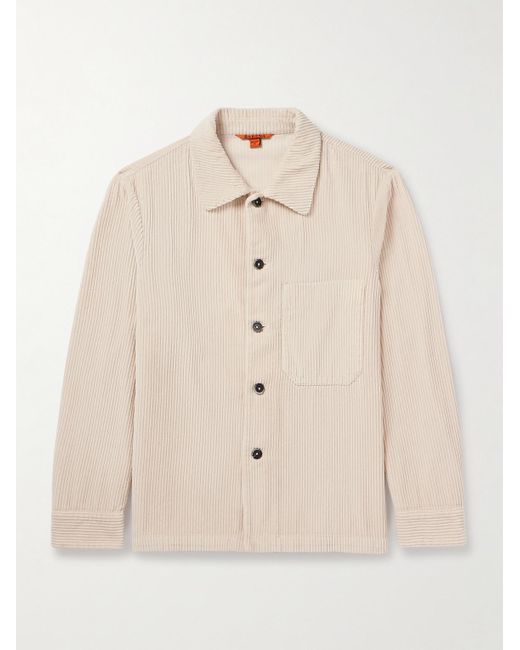 Barena Hemdjacke aus Baumwollcord in Stückfärbung in Natural für Herren