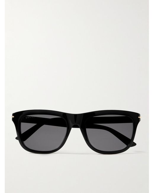 Gucci Black D-frame Recycled-acetate Sunglasses for men